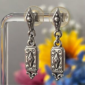 Brighton Silver Dangling Earrings Pierced Ears
